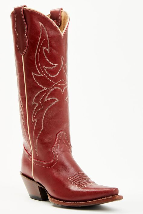 Brick Red Red Western Boots Outfit, Red Cowboy Boots, Nfr Fashion, Red Boots, Texas Tech, Heel Caps, Solid Red, Brick Red, Rubber Heels