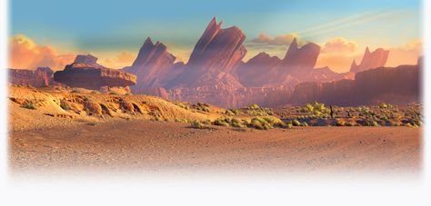 Radiator Springs Wallpaper, Graphic Mural, Backgrounds Disney, Desert Drawing, Disney Cars Wallpaper, Desert Background, Cars Lightning Mcqueen, Radiator Springs, Mountain Background