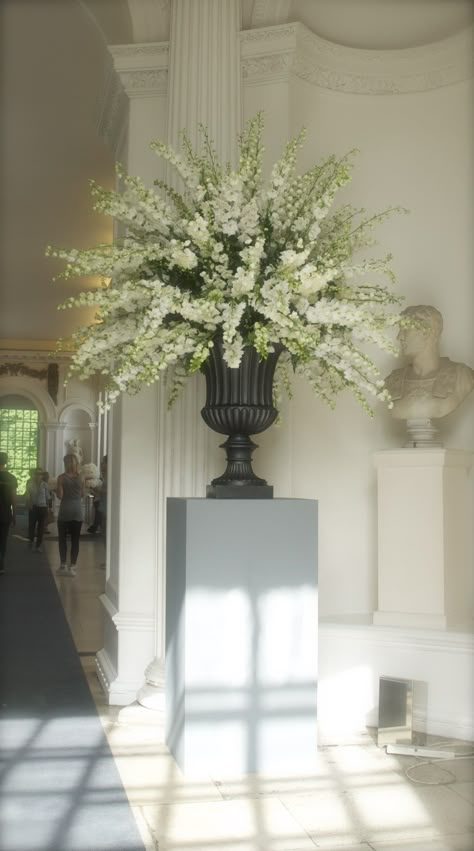 Urn Arrangements, Church Wedding Flowers, White Flower Arrangements, Altar Arrangement, Large Floral Arrangements, Altar Flowers, Large Flower Arrangements, Church Flower Arrangements, Church Flowers