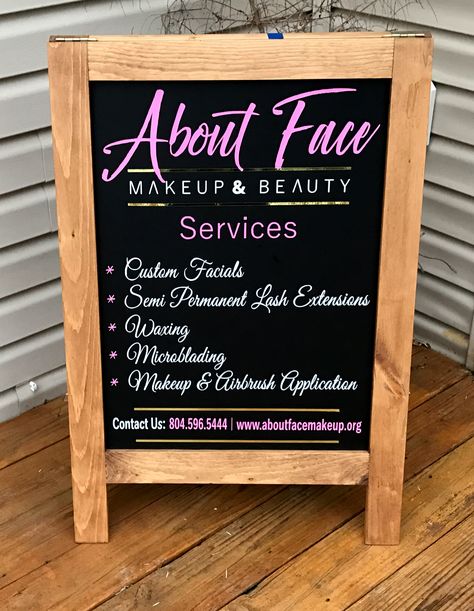 Sandwich Sign, Sidewalk Signs, Nail Salon Interior, Custom Business Signs, Spa Business, Small Business Advice, Nail Studio, Spa Services, Beauty Services