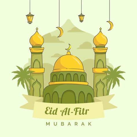 Eid Mubarak Illustration, Islamic Eid Mubarak, Selamat Idul Fitri, Eid Mubarak Stickers, Ied Mubarak, Islamic Celebrations, Eid Envelopes, Eid Hampers, Eid Mubarak Background