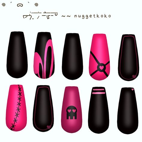 Zepeto Nail Template, Paper Nails Design, Paper Nails, Fake Nails For Kids, Hello Kitty Nails Art, Penanda Buku, Natural Everyday Makeup, Fake Nails Designs, Asian Nails