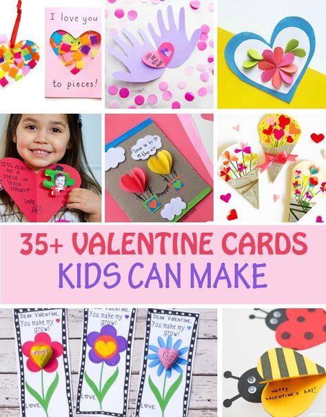 Valentine cards kids can make. Heart, flower, handprint and footprint cards for toddlers, preschoolers, kindergartners and older kids. Easy Valentine's Day handmade cards Handprints Flowers, Toddler Valentine Cards, Valentine Cards Kids, Enchiladas Beef, Handprint Cards, Easy Valentine Cards, Valentine Cards For Kids, Cute Valentines Day Cards, Valentines Diy Kids