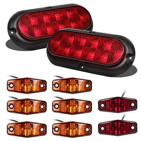 Boat Trailer Lights, Clearance Lights, Led Trailer Lights, Utility Boat, Amber Light, Dump Trailers, Turn Light, Heavy Duty Trucks, Boat Trailer