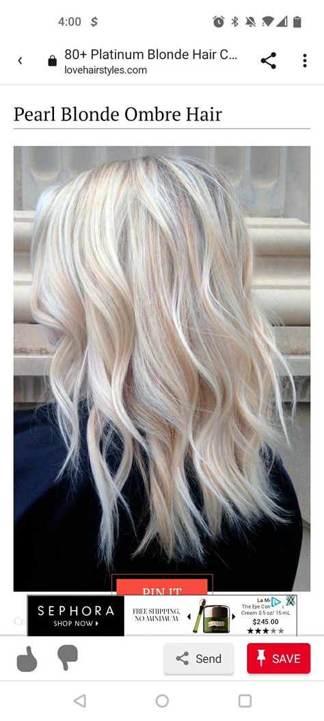 Icy Blonde Shag, Icy Blonde With Lowlights, White Blonde Hair With Lowlights, Blonde Shadow Root With Money Piece, Platinum Shag, Female Undercut, Female Undercut Long Hair, Pearl Blonde Hair, Hair Color Names