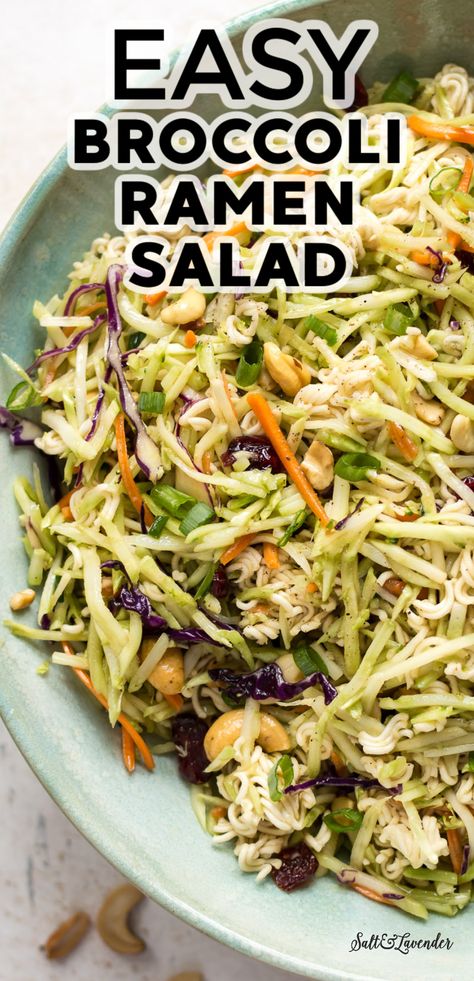 Asian Broccoli Slaw, Broccoli Ramen, Asian Ramen Noodle Salad, Broccoli Slaw Salad, Broccoli Slaw Recipes, Asian Broccoli, Slaw Salad, Recipes Broccoli, Ramen Noodle Salad