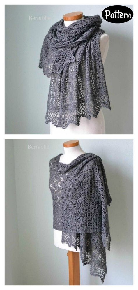 Rectangular Lace Shawl Free Crochet Pattern and Paid Rectangle Shawl Pattern, Crochet Lace Scarf Pattern, Mens Shawl, Lace Shawl Pattern, Crochet Lace Scarf, Super Scarf, Crochet Lace Shawl, Crochet Shawl Pattern Free, Crochet Ladies Tops