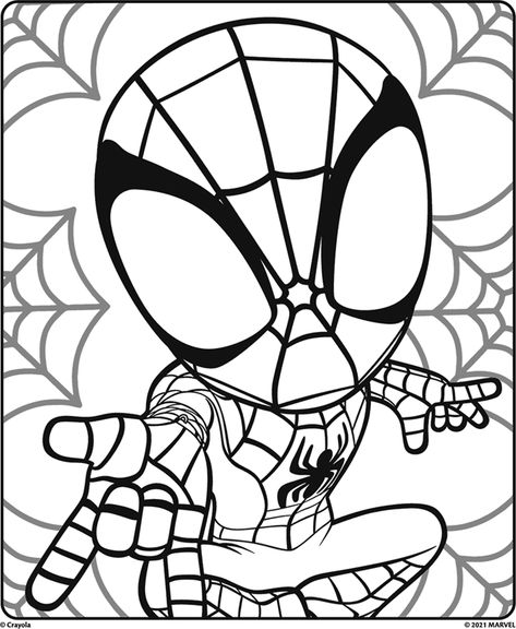 Spidey and His Amazing Friends Coloring Page Coloring Pages Bratz, Spiderman Background, Spiderman Coloring Pages, Bratz Coloring, Spidey And His Amazing Friends, Spiderman Coloring, Iconic Scenes, Superhero Coloring, Color Wonder