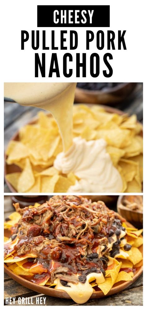 Pulled Pork Bbq Nachos Recipes, Smoked Pork Nachos, Pulled Pork Nachos With Queso, Pulled Pork Cheese Fries, Pull Pork Nachos Recipe, Shredded Pork Nachos Recipe, Bbq Pork Nachos Pulled, Shredded Pork Nachos, Barbecue Nachos Pulled Pork