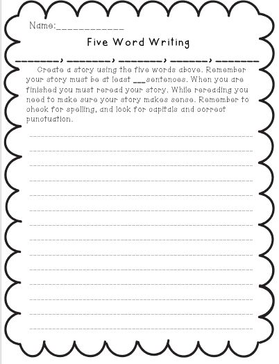 5 word writing 4th Grade Writing Activities, 3rd Grade Writing Activities, Grade 5 Writing, Third Grade Writing Activities, Grade Three, Third Grade Writing, 3rd Grade Writing, Writing Support, 2nd Grade Writing