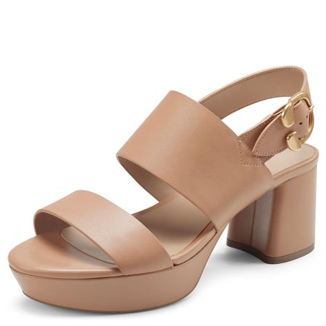 PRICES MAY VARY. Genuine Leather Features a platform heel Adjustable ankle strap buckle closure Diamond pattern sole disperses friction away from the foot Ideal for evening attire Cork Heels, Leather Heels Sandals, Shoe Carnival, Heeled Sandal, Refined Style, Unique Diamonds, Platform Heel, Dress Sandals, Evening Attire