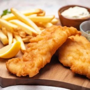 Fish and Chips Recipe Battered Fish Recipe, Fish And Chips Recipe, British Fish And Chips, Easy Supper Recipes, Fish Batter Recipe, Fish N Chips Recipe, Chunky Chips, Seafood Dinners, British Dishes