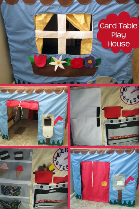 Diy Card Table, Play Tent Diy, Kids Dragon Costume, Play Houses Diy, Table Playhouse, Card Table Playhouse, Diy Fort, Play Fort, Diy Tent