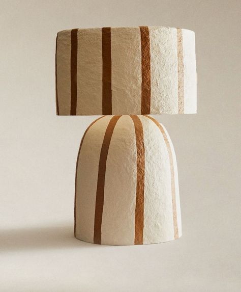 Ceramic Lighting, Lamp Inspiration, Diy Lampe, Ceramic Lamp, Lighting Inspiration, Zara Home, Paper Mache, Lamp Design, Interior Lighting