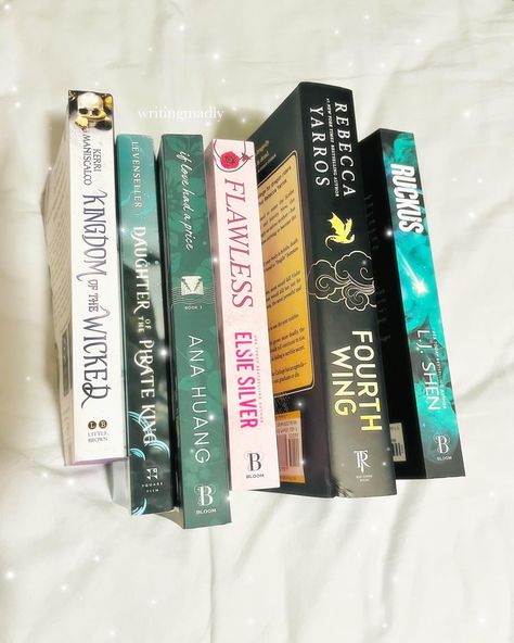 book haul/stack 😍 these sprayed pages>>> yes ive already read fourth wing and ruckus but these copes-😩 i couldn't help myself flawless is on my ever growing tbr and what other reasoning do i need to purchase? i've also already read if love had a price, it was my favorite in the series but i needed the physical copy for an upcoming post🫣 daughter of the pirate king and kingdom of the wicked were on a buy one get one half off table and they looked pretty so why not💁‍♀️ #bookstagram #book... If Love Had A Price, Daughter Of The Pirate King, Kingdom Of The Wicked, Pirate King, Book Haul, The Pirate King, Fourth Wing, The Pirate, One Half