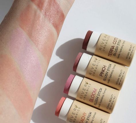 River Organics Vegan Blush Sticks Sustainable Cosmetics, Zero Waste Makeup, Sustainable Beauty, Blush Stick, Free Skincare, How To Apply Blush, Organic Plant, Waste Free, Low Waste