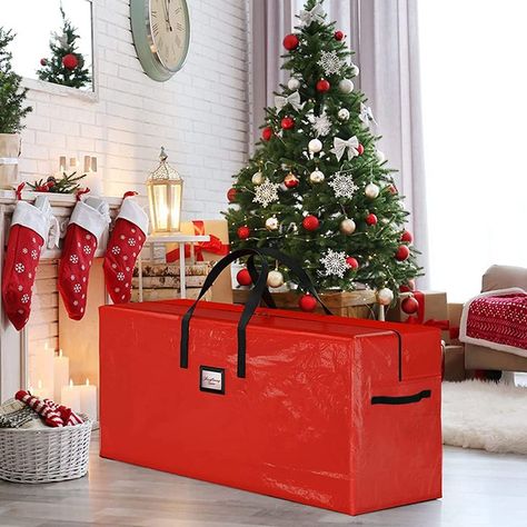 Toketa Christmas Tree Bag, Fits Up to 9 ft Waterproof Extra Large Double Zipper Xmas Tree Storage Bag, Lightweight Christmas Tree Storage for Home, Tree Bag Storage, Holiday Tree Storage Bag, Red Christmas Tree Storage Box, Christmas Tree Bag, Large Storage Containers, Christmas Decoration Storage, Artificial Xmas Trees, Christmas Ornament Storage, Christmas Tree Storage Bag, Ornament Storage Box, Christmas Tree Box