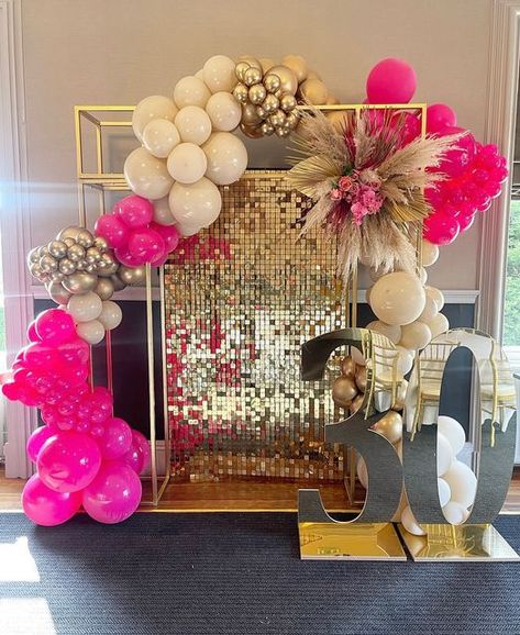 Gold Sequin Wall With Balloons, Arch Frame Backdrop, Sequin Wall With Balloons, Gold Frame Backdrop, Gold Shimmer Wall Backdrop, Pink And Gold Backdrop, Sequin Wall Backdrop, Simple Wedding Arch, Frame Backdrop