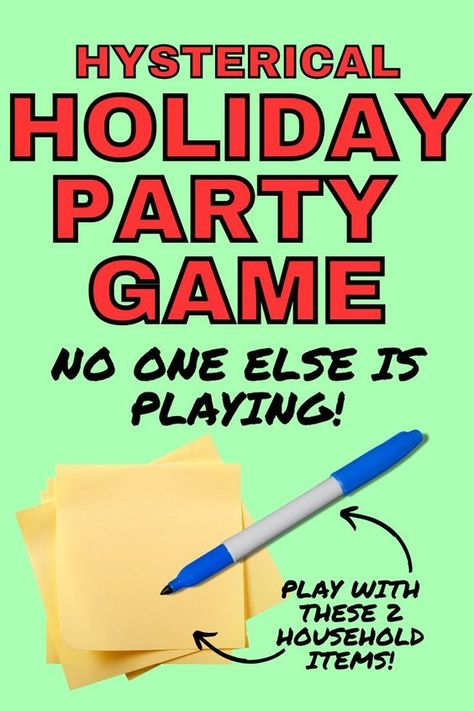 Hilarious Christmas party game is a simple group game with household items and fun last minute game to add to your holiday party or Christmas Eve sleepover! One of the best Christmas games for large groups or games with no supplies! Fun for Christmas party games for teens, Christmas party games for church groups or even Thanksgiving games or Friendsgiving activities! #easygames #holidaygame #groupgames #gameideas