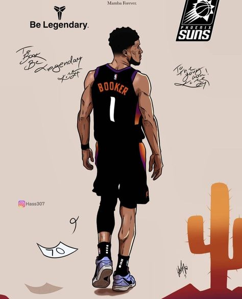 Devin Booker Wallpaper, Booker Nba, Wallpaper Basketball, Dear Basketball, Lebron James Wallpapers, Basketball Drawings, Kobe Bryant Nba, Be Legendary, Nba Basketball Art