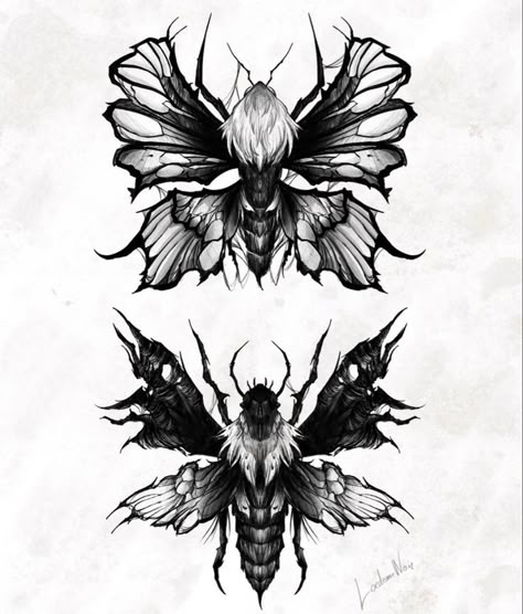 Moth Tattoo Design, 2023 Tattoo, Insect Tattoo, Idea Tattoo, Creepy Tattoos, Moth Tattoo, Spooky Tattoos, Sketch Tattoo Design, Tattoo Style Drawings