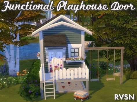 Sims 4 — House About That Playhouse Door - Patreon Early Access Mod by RAVASHEEN — #featuredartist Sims 4 Cc Outdoor Toys, Sims 4 Cc Swingset, Sims 4 Playhouse, Sims 4 Cc Playpen, Ravasheen Sims 4, Sims4 Outdoor Cc, The Sims Resource Cc Furniture, Sims 4 Houses Mods, Sims Playground