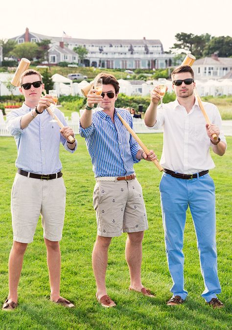 Feeling Croquet - Classy Girls Wear Pearls Frat Boy Style, Preppy Guys, Frat Boy Outfit, Frat Party Outfit, Azimuth Circle, Frat Boys, Party Dress Codes, Preppy Man, Garden Party Outfit