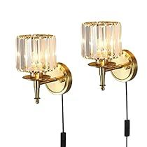 Light For Bathroom, Vanity Lights Bathroom, Plug In Wall Lights, Crystal Wall Lighting, Crystal Wall Sconces, Living Room Hallway, Crystal Wall, Bathroom Wall Lights, Bathroom Light Fixtures