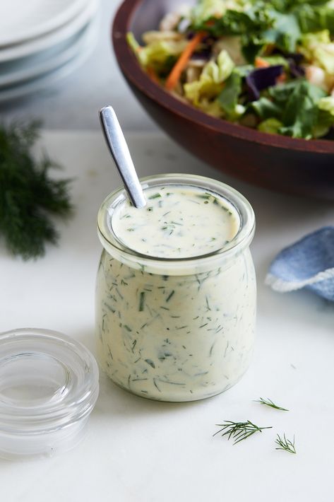 Herb Salad Dressing, Yogurt Ranch Dressing, Galveston Diet, Ranch Dressing Recipe Homemade, Greek Yogurt Ranch, Greek Yogurt Dressing, Vegan Ranch Dressing, Buttermilk Ranch Dressing, Dill Dressing