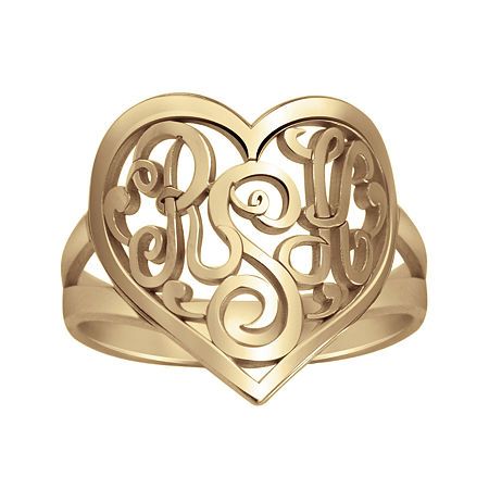 Proudly show off your initials or the initials of someone you love with this monogram ring.Metal: Sterling silver, 10K or 14K white or yellow gold, 24K yellow or rose gold over silverDimensions: 18mmPersonalize: Must be 3 initials. Initials will appear exactly as entered; center initial will be enlarged.Care: Wipe CleanCountry of Origin: USJewelry photos are enlarged to show detail. Disclaimer: Metal may be rhodium plated to enhance appearance and reduce tarnishing. Mother Daughter Rings, Dragon Line, Hairstyles For Indian Wedding, Daughter Ring, Monogram Hearts, Jewelry Photos, Script Monogram, Monogram Ring, 2 Rings