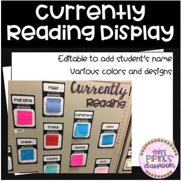 Have your students display what book they are currently reading.   Editable! Grade Book Template, Class Incentives, Reading Display, Reading Bulletin Boards, Nonfiction Text Features, Reading Notes, Currently Reading, Nonfiction Texts, Middle School Classroom