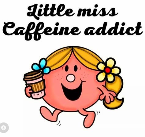 Coffee Cartoons Funny, Coffee Cartoons, Morning Snaps, Coffee Jokes, Little Miss Characters, Coffee Cartoon, Caffeine Addict, Coffee Obsession, Cafe Art