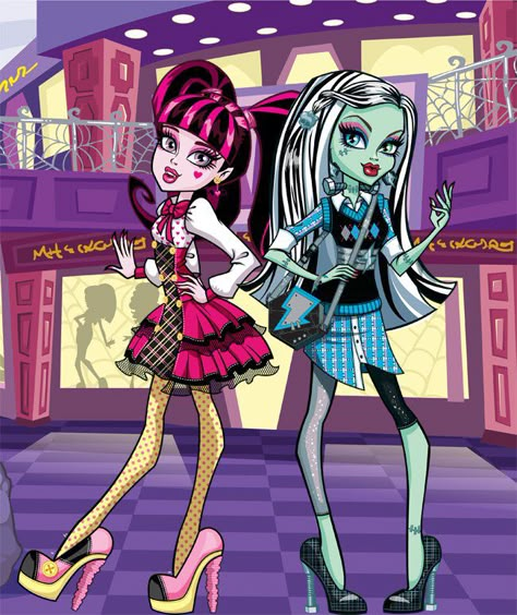 Monster High Best Friends, Monster H, Monster High Pictures, Cartoon Style Drawing, Moster High, Frankie Stein, Monster High Custom, Monster High Art, Halloween Costumes Friends