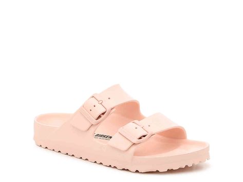 Birkenstock Arizona Essentials Slide Sandal - Women's Women's Shoes | DSW Leather Birkenstocks, Nike Slides, Pretty Shoes Sneakers, Nude Sandals, Bulk Candy, Womens Summer Shoes, White Nike, Birkenstock Arizona, Comfortable Sandals