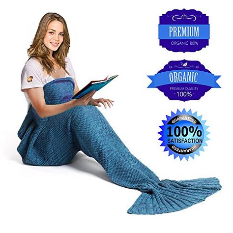 AOOK HOMEMADE XLarge Mermaid Tail Blanket Crochet Warm Sofa Quilt Super Soft All Seasons Sleeping BlanketsHandmade Mermaid Tail Blanket for Adults77x38 195cmX95cm Lake Blue *** Read more at the image link. #SoftToys Mermaid Sleeping Bag, Mermaid Sleeping, Warm Sofa, Sofa Quilt, Mermaid Tail Blanket Crochet, Small Throw Pillows, Twin Halloween, Linen Bed Cover, Large Mermaid