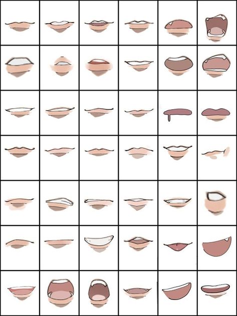 Drawing Mouth Expressions, Anime Talking Mouth Reference, How To Animate Mouth, How To Draw An Open Mouth, Face Drawing Mouth, Mouth Character Design, Sticking Out Tongue Drawing Reference, Bust Shot Reference Drawing, Female Mouth Drawing