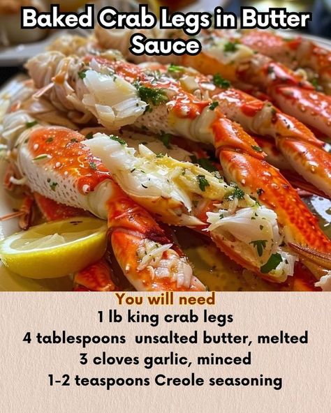 BAKED CRAB LEGS IN BUTTER SAUCE... - Recipes Gourmand Pantry Baked Crab Legs Oven, Fried Crab Legs Recipes, Crab Legs Recipes, Baked King Crab Legs Recipe, Crab Recipes Easy, King Crab Legs Recipe, Baked Crab, February Quotes, Body Care Recipes