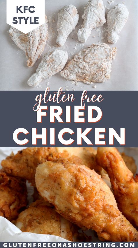 Gluten Free Breading For Chicken, Gluten Free Kfc Chicken Recipe, Gluten Free Oven Fried Chicken, Gf Fried Chicken, Copycat Kfc Chicken, Gluten Free Fried Chicken, Juicy Fried Chicken, Copycat Kfc, Gluten Free Spices