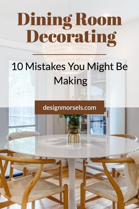 Dining Room Decorating 10 Mistakes You Might Be Making Rug Sizing For Dining Room, Average Dining Room Size, Rug Size For Dinning Room, Rug Under Dining Table Size Chart, Dining Room Curtains Ideas, Rug Size For Dinning Table, Decorating Sideboards, Rug Rules, Shabby Chic Lighting