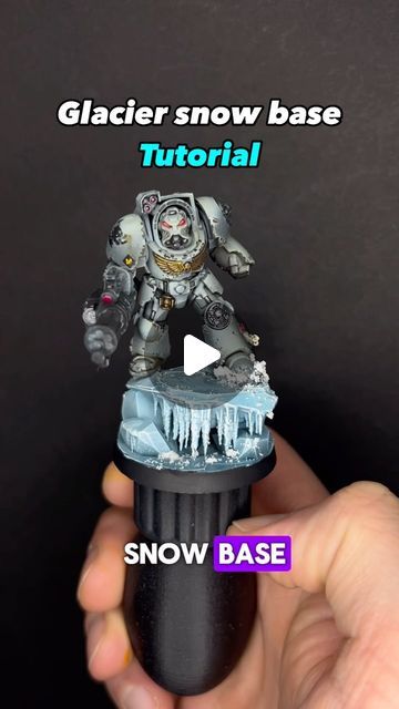 Felix on Instagram: "Snow in the spring 😉❄️☃️ . Quick Snow Base for this Space Wolf . I outbthis off for a long time but I was very happy now with my color choice from @akinteractive.official . The secret sauce was definitely the turquoise . . Thanks @midgard3dminiatures for the base print. Base design by @zabavka_workshop" Snow Bases Warhammer, Alpha Legion 40k Miniatures, Miniature Basing, Base Tutorial, Warhammer 40k Tabletop, Space Wolf, Miniature Building, Warhammer Terrain, Miniatures Painting