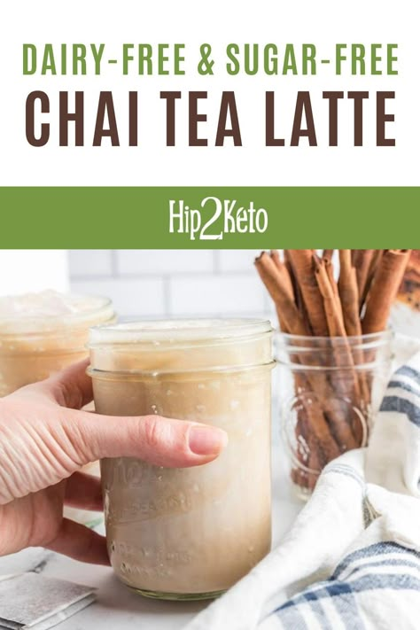 Keto Milk Tea, Keto Latte Recipes, Sugar Free Latte Recipe, Keto Without Dairy, Sugar Free Chai Tea Latte, Healthy Chai Tea Latte, Keto Chai Tea Latte, Thm Coffee, Chi Latte