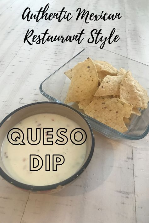 How to easily make authentic Mexican restaurant style queso cheese dip at home. Mexican Cheese Dip Authentic, Mexican Queso Dip Restaurants, Copycat Mexican Cheese Dip, Restraunt Style Queso Dip, Mexican Restaurant Style White Cheese (queso) Dip, Restaurant Style Cheese Dip, Copycat Queso Dip Restaurant Recipes, Mexican Queso Dip Crockpot, Homemade Cheese Dip Mexican