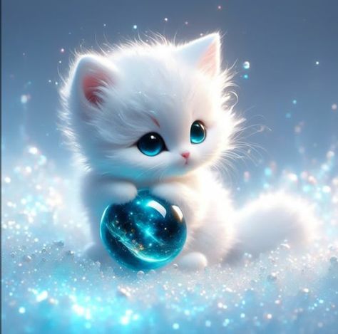 Kitten Art, Seni Dan Kraf, Cute Small Animals, Söt Katt, Cute Animal Clipart, Cute Fantasy Creatures, Cute Cat Wallpaper, Cute Cats Photos, Cute Animals Images