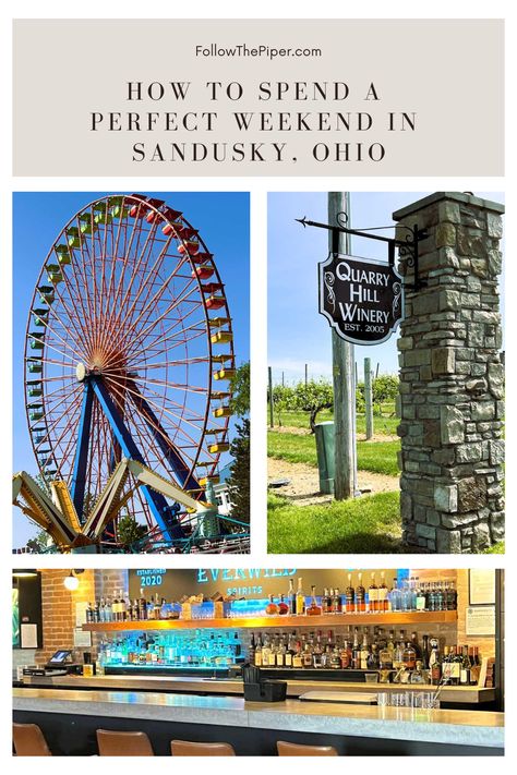 Located in the Shores & Islands Region of northern Ohio, Sandusky is a shore thing for a perfect weekend. Sandusky is a vibrant city sitting on the shores of Lake Erie, one of the five Great Lakes.   While this itinerary is for things to do in Sandusky, Ohio on a typical weekend, you can quickly expand it to a long weekend by taking in some of the area’s numerous museums, adding some boating activities, or a round of golf at Sawmill Resort. Cedar Point Amusement Park, Sandusky Ohio, Midwest Travel, International Airlines, Cedar Point, Family Travel Destinations, Global Travel, Lake Erie, World Cities