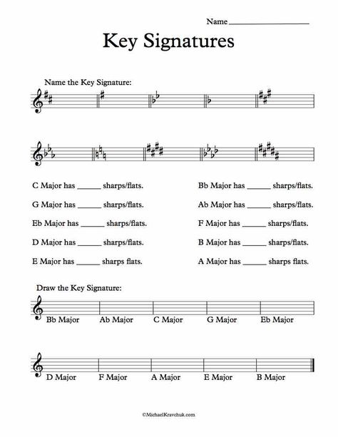 Music Key Signatures, Music Listening Worksheet, Piano Worksheets, Music Theory Lessons, Music Theory Worksheets, Key Signatures, Teaching Piano, Solfege, Piano Studio