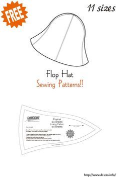 Sauna Hat Pattern, Hat Template, Bucket Hat Pattern, Sewing Hats, Hat Patterns To Sew, Lace Knitting Patterns, Sewing Aprons, Diy Hat, Paper Pattern