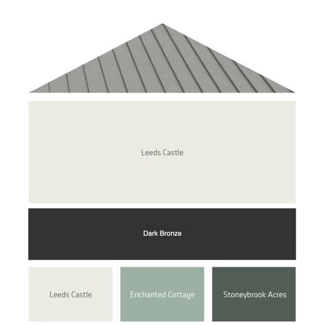 Exterior colors: Metal Roof, painted brick, stone, steel (or similar) windows and doors. Light Grey Metal Roof House Colors, Metal Roof Exterior House Colors, Silver Metal Roof Exterior Colors, Silver Metal Roof Ranch House, Exterior House Colors Metal Roof, White House Metal Roof Colors, White House Gray Metal Roof, Painting A Metal Roof, Exterior Paint Colors For House With Silver Metal Roof