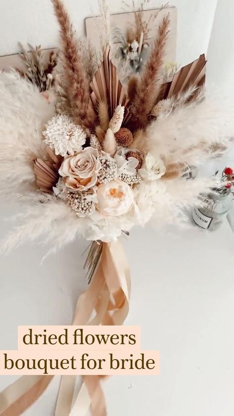 Terracota Bouquet, Dried Flower Bouquet Wedding, Bouquet For Bride, Brides Flowers Bouquet, Dried Flowers Bouquet, Diy Bridal Bouquet, Bridal Bouquet Fall, Wedding Bouquets Bride, Boho Bouquet