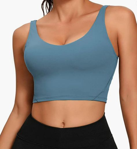 Lemedy Women Sports Bra Longline Crop Tank Top Padded Workout Running Yoga #amazonfinds #skimsdupe #trending #activewear #2023trends Align Tank, Lululemon Align Tank, Medium Support Sports Bra, Yoga Sports Bra, Lululemon Tops, Workout Running, Women Sports, Crop Tank Top, High Waist Bottoms