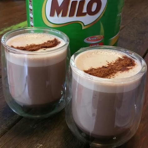 frothy mot milo thermomix Milo Drink, Milo Recipe, Love Milo, Kitchen Bench, Australian Food, Sweet Drinks, Hot Chocolate Recipes, I Want To Eat, Boiling Water